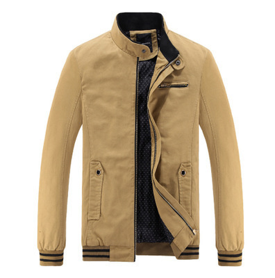 Factory Custom Cotton Wash Lapel Tight-fitting Men's Mid-length Trench Coat