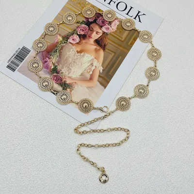 BOYI High End Retro Metal Waist Chain with Dress Sweater Waist Belt Decorative Chain Wholesale