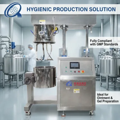 Vacuum Mixing Tank for Hydrogel Coating Machine with Bottom Stirring and Degassing Function