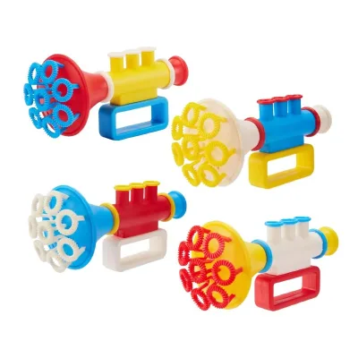 Wholesale Plastic Porous Trumpet Bubble Blower Toy Kids Hand Blow Horn Shape Soap Bubble Toy for Summer Outdoor Play