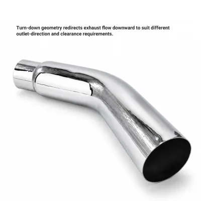 Large Outlet Polished Exhaust Elbow Tip With Single Inlet and Outlet for Commercial Truck Exhaust System