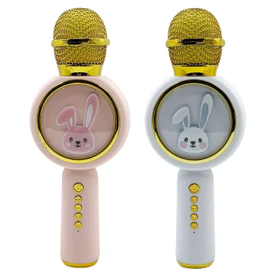 Wholesale Wireless Mic Portable Handheld Karaoke Cute Rabbit Wireless Bluetooth Microphone for Kids Children