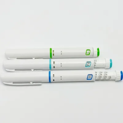 Disposable Veterinary Syringe Needle Various Colors Plastic Injection Pen 0-60IU 0-80IU