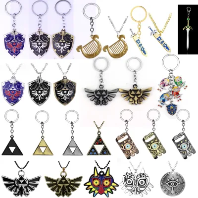 Wowei Game Accessories the Legend of Zelda Breath of the Wild Owl Shield Keychain Skyward Sword Necklace