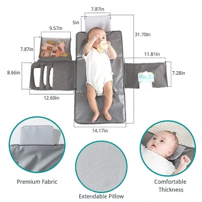 Sewn Fabric Disposable Baby Diaper Changing Mats Cute Design Portable Changing Mat
