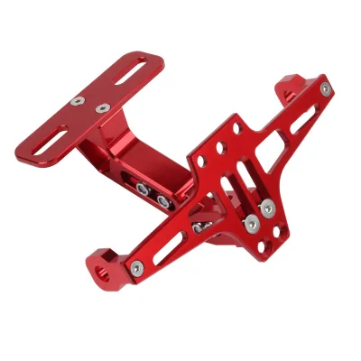 Adjustable Rear License Plate Frame for Motorcycles Light Aluminum Alloy Bracket Customizable License Plate Support Frame