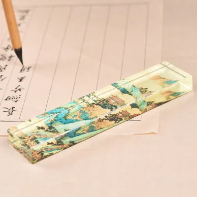 Honor of Crystal Custom Printed Long Strip Paperweights Crystal Glass Paperweights for Gifts