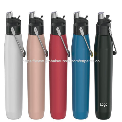 Water Bottles Double Wall Insulated Portable Stainless Steel Water Bottle With Multi-purpose Lid