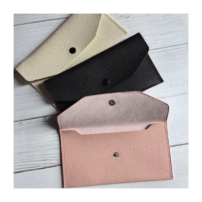 Factory Wholesale New Colors Savings Organizer Pu Wallet Cash Envelope Leather Cash Sleeve Money Carrier Waterproof Money Bag