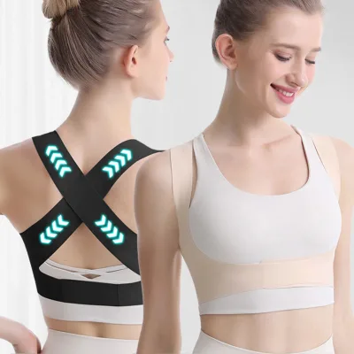 Breathable Thin Back Brace with Professional Protection Posture Improvement & Neck/Shoulder Pain Relief Portable Design