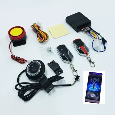 Universal 12V Motorcycle One Button Remote Start Stop Engine Mobile APP Control Motorcycle Alarm