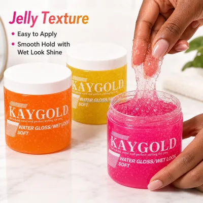 Professional 300g Edge Control Gel for Braids Ponytails Buns Smooth Defined Wet Look Shine Soft Hold