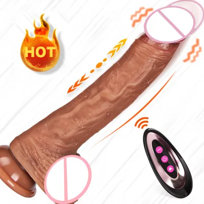 Delove Real Skin Feeling Remote Control Vibrating Dildo 9 Vibration 3 Thrusting/Rotating Modes Flesh Color Life Masturbation