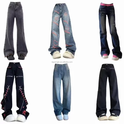 Wholesale of 2025 New Summer and Autumn Plus Size Jeans for Women Fashion and Casual Wear