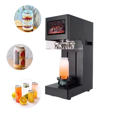 New Upgrade High Quality Easy to Operate Can Sealing Machine High Efficiency Fruit PET Cup Can Sealer Machine With Touch Panel