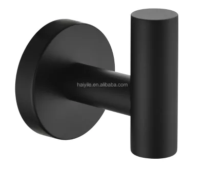 Black Circular Hook, Stainless Steel Material, Hotel Villa Apartment Use, Clothes HookTowel Hanger Simple Design