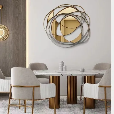 100X93cm Modern Light Luxury Home, Hotel, Meeting Room, Personality Art, Background Wall Three-dimensional Wall Decoration
