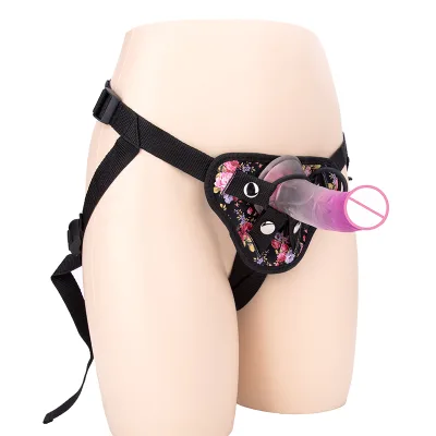 Eco-Friendly Wearable Solid Double Realistic Vibration Dildo with Belt Strap on for Lesbian Couples PVC