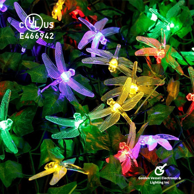 Dragonfly String Lights IP44 Rated Plastic Material Christmas Decoration for Indoor Outdoor Holiday Use