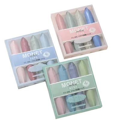New 4Pcs Creative Cute Monet Colors Highlighter Marker Pens Office School Supplies Kawaii Drawing Hand Account Graffiti Pens