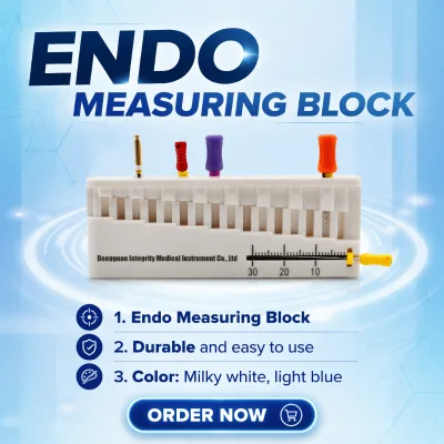 Dental Endo Measuring Block Endodontic File Holder Measure Ruler Autoclavable