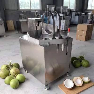Compact Structure Coconut Half Cutting Machine Measuring 755896cm for Space-Saving Layout in Coconut Production Workshops