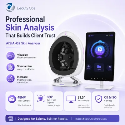 Professional AI Facial 3D Skin Analyzer Q2 Analyzer 21.5 Inches Skin Analyser with Report Facial Skin Rejuvenation