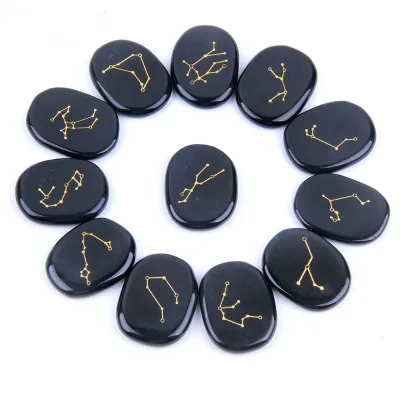 Crystals and Zodiac Gifts Set Constellation Meteorite Healing Selenite Birthistone with Horoscope Astrology Wiccan Decor