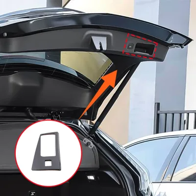 Stainless Steel Rear Sequined Trunk Handle Trim for Cadillac XT4 2018 Interior Car Decorative Accessories