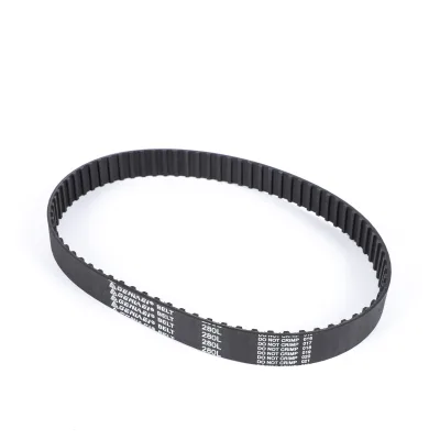 Industrial Rubber Timing Belt 280L Black Durable Flexible Low Noise Factory Direct Cutting Service