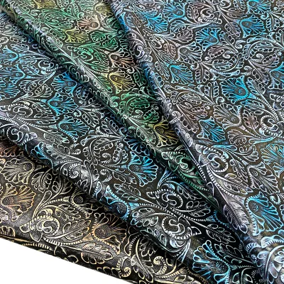 Head Layer Cowhide Hand-painted Tangcao Flowers Genuine Leather Handbag Accessories for Sofa Belt Furniture-Wrinkle Resistant