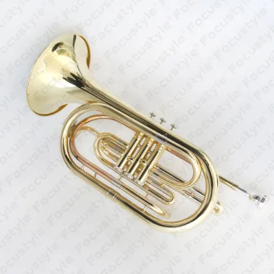 Focustyle High End Gold Marching Trombone Brass Instrument OEM B-Flat Trombone for Sale