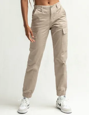 Branded Cargo Joggers Women Multi Pockets Tactical Women Cargo Joggers With Drawstring Waist Work Cargo Jogger Pants