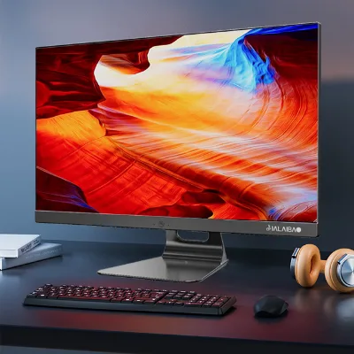 Factory Direct Cheap All in One Computers 27 Inch Black Desktop Aio Pc with Camera Speakers Core I5 I7 Monitor Gaming