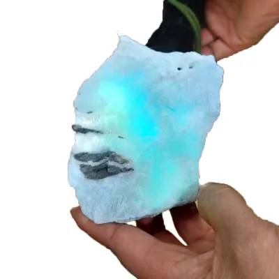 Wholesale Natural Blue Aragonite Raw Chunk Crystal Rough Stone Blue Calamine Stone China Larimar Healing Stones for Healing