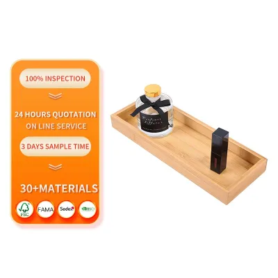 Smooth and Thick Wooden Tray for Toilet Tank and Bathroom Counter Top Kitchen Decor Wood Holder Natural Bamboo Vanity Sink Tray
