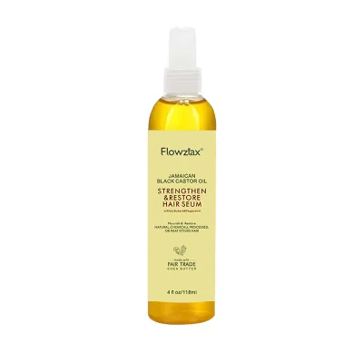 OEM Private Label Flowziax Jamaican Black Castor Oil with Peppermint for Hair Strengthen & Restore Hair Repair All Hair Types