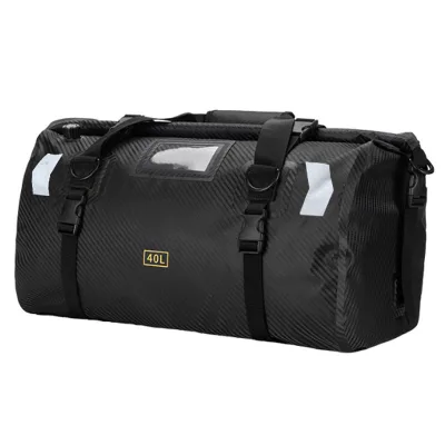 PVC Waterproof Motorcycle Tail Duffel Bag 40L/66L Multi Color Roll Top Sealed Closure Adjustable Straps Rear Seat Dry Storage