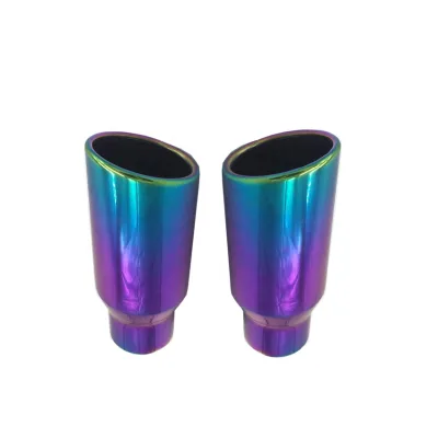 Fashion Design Stainless Steel Titanium Color Tailpipe Universal Exhaust Tip with Titanium