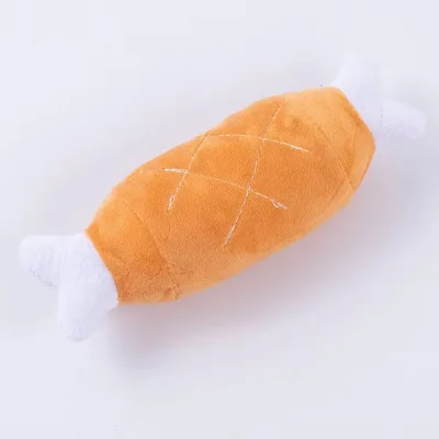 Simulated Chicken Leg Dog Bite Sound Toy Chicken Bone Pet Bite Resistant Plush Toy