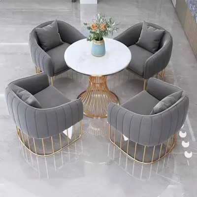 Luxurious Exquisite Office Table and Chair Set Efficient Work and Leisure Areas in Multiple Scenarios for Waiting Chairs