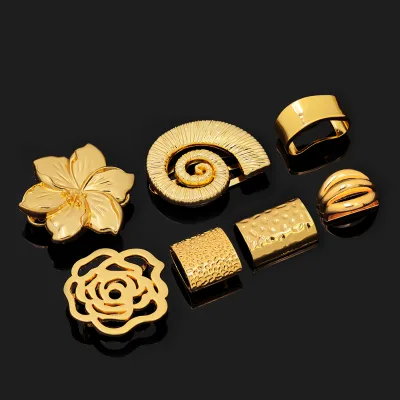 Fashion Decorative Metal Beads Buckle for Women Clothing and Belts Zinc Alloy Nickel-Free