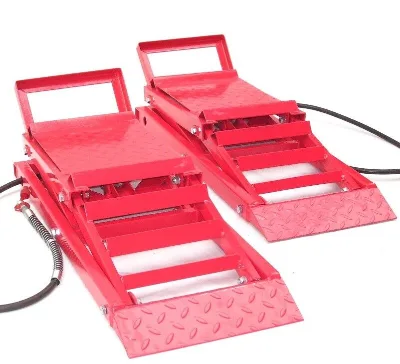 CE Manufacturer 2T Adjustable Ramp Tilting Steel Car Lift Machine Hydraulic Vehicle Lifter Ramp Quick Auto Repair Tool
