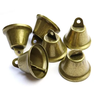 Antique Bronze Metal Vintage Craft Small Bell Christmas  Hanging Decoration Bell