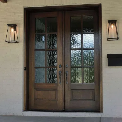 Factory Supply Modern Design Tempered Triple Glass Aluminum and Solid Wood Tilt Turn Windows for Entry Door