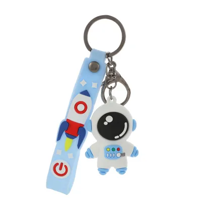 2023 New Creative 3D Custom logo Cartoon Plastic Keychain Astronaut Design Key Chains Wholesale