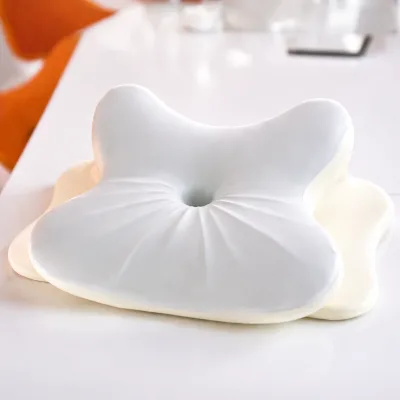 Horn Butterfly Cervical Pillow, Central Ear Pressure Relief Hole Memory Foam Side Sleeper Orthopedic Pillow