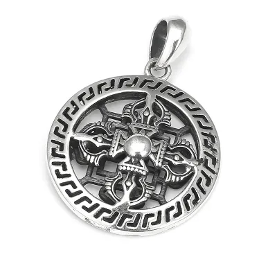 BOCAI S990 Pure Silver Buddhist Pendant for Men Retro Ethnic Style Good Luck Evil Ward off Jewelry Sterling Silver Charms