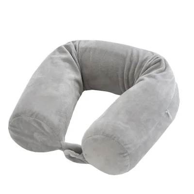 Twistable U-Shaped Memory Foam Neck PillowwithBuilt-In Support Skeleton  Lightweight Soft Polyester Travel Pillow for Pregnancy