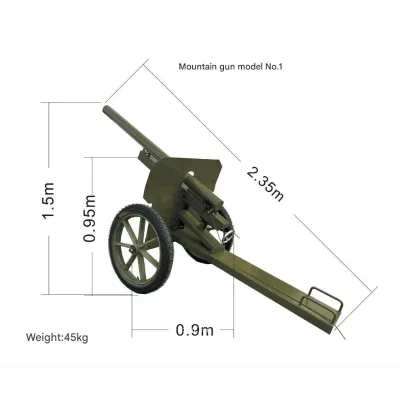 Hand-Cranked Anti-Aircraft Missile Vehicle Model Static Ground-to-Air Artillery Metal Firework Cake Static Simulation Firing